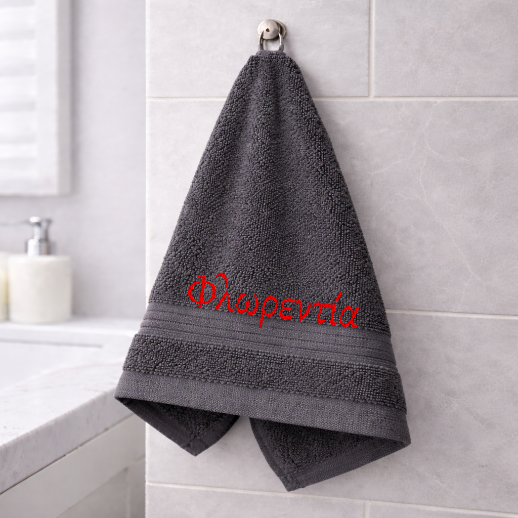 Πετσέτα χεριών με κεντημένο το όνομά σου