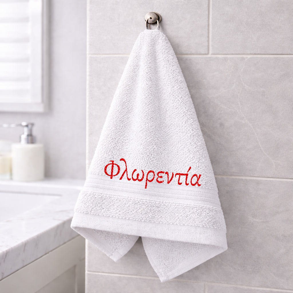 Πετσέτα χεριών με κεντημένο το όνομά σου
