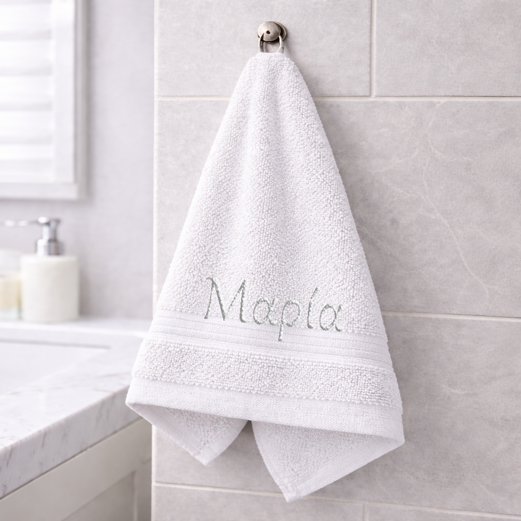 Πετσέτα χεριών με κεντημένο το όνομά σου